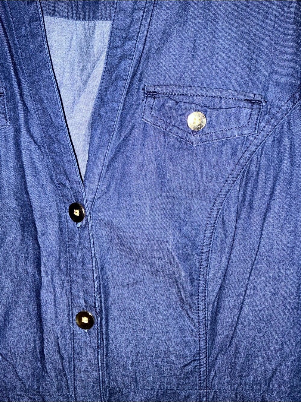 Tommy Hilfiger Dark Navy Short-Sleeve Button Midi Dress - Picture 7 of 7